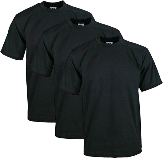 Pro Club Men's 3-Pack Heavyweight Cotton Short Sleeve Crew Neck