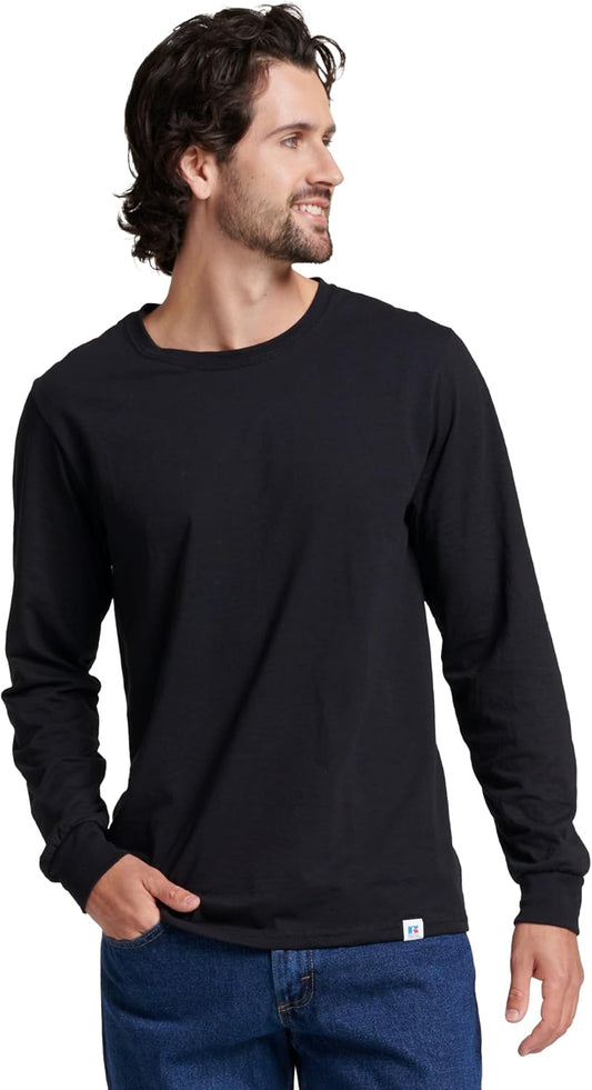 Russell Athletic Men's Dri-Power Long Sleeve Tees, Moisture Wicking, Odor Protection, UPF 30+